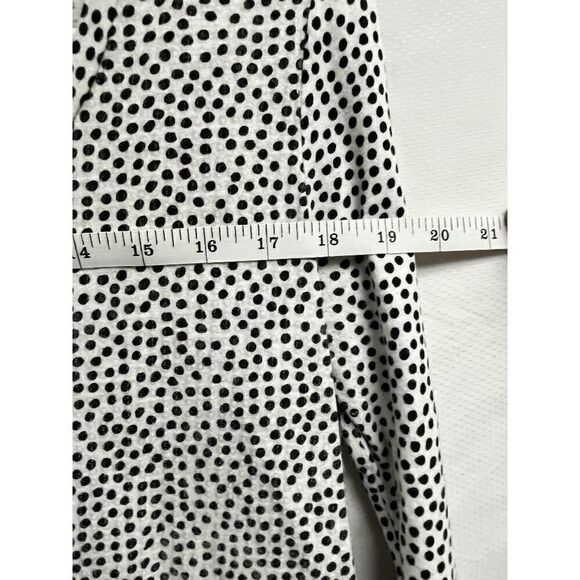 Old Navy Womens Black White Long Sleeve Round Neck Polka Dot Sequin Top Size Med - Picture 4 of 5